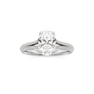 Zadie Pear Split Pave Band