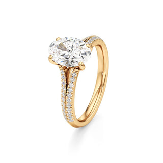Zadie Pear Split Pave Band