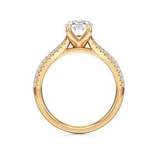 Zadie Pear Split Pave Band