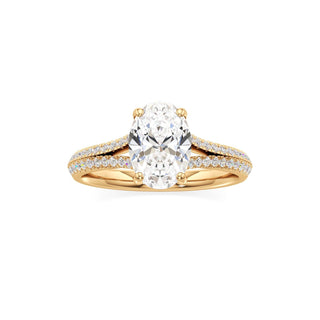 Zadie Pear Split Pave Band