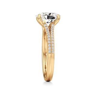 Zadie Pear Split Pave Band