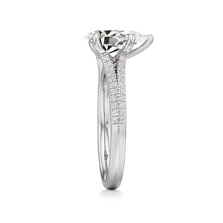Zadie Pear Split Pave Band