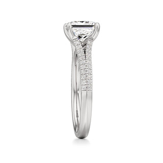 Zadie Pear Split Pave Band