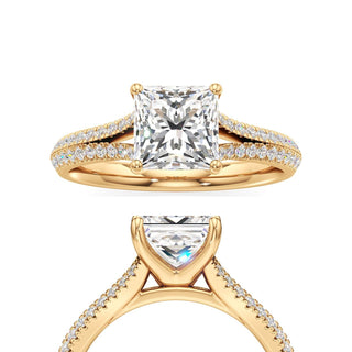 Zadie Pear Split Pave Band