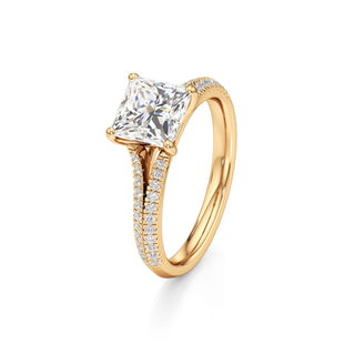 Zadie Pear Split Pave Band