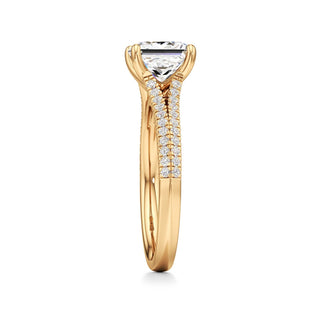 Zadie Pear Split Pave Band