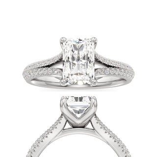 Zadie Pear Split Pave Band
