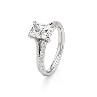 Zadie Pear Split Pave Band