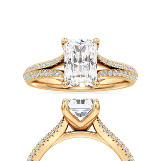 Zadie Pear Split Pave Band