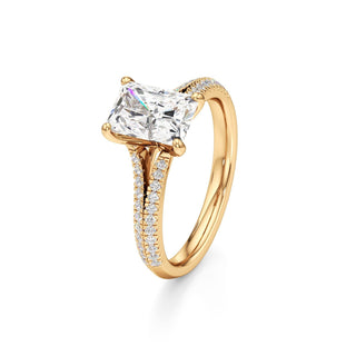 Zadie Pear Split Pave Band