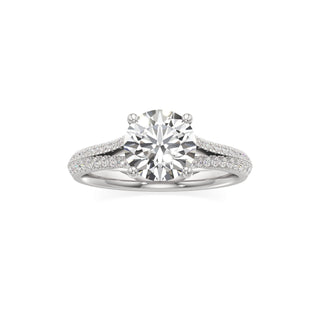 Zadie Pear Split Pave Band
