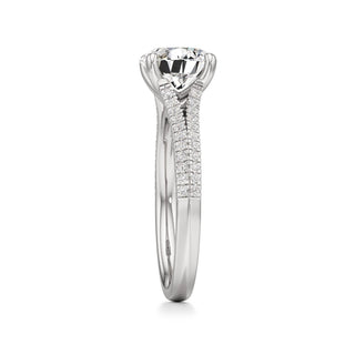 Zadie Pear Split Pave Band
