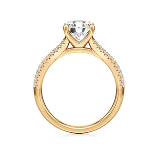 Zadie Pear Split Pave Band