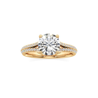 Zadie Pear Split Pave Band