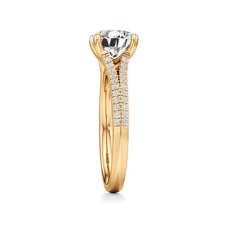 Zadie Pear Split Pave Band